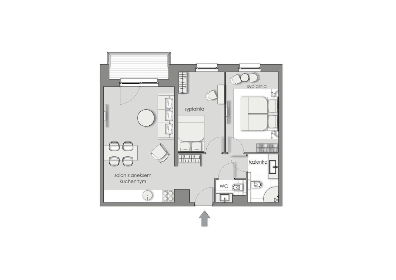 3Rooms Uno 4 Apartment 格但斯克 外观 照片